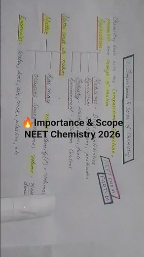 🔥Why Chemistry is Everywhere? | Importance & Scope of Chemistry | NEET 2026