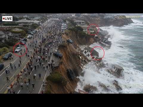 California Coast Breaking Apart!! Cliffside Collapses Hundreds of Poeple Threatened in Death Zone