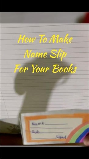 Easy hand made Name Slip ❤️#diy #art #shortsviral #shorts