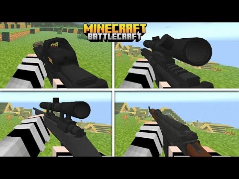 ADDON SENJATA 3D PALING REALISTIS DI MCPE - ADDON BATTLECRAFT 1.17 - 1.18 !!