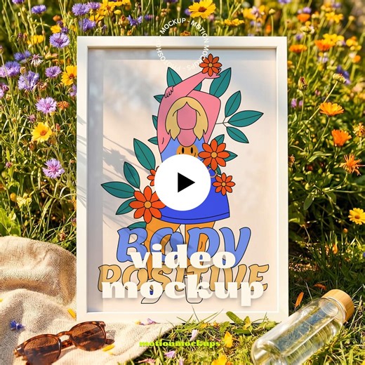 Mockup di cornice video per fiori da giardino – Mockup di poster con luce naturale (PSD   MP4) - Etsy Italia