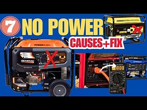 GENERATOR NO POWER: 7 CAUSES & SOLUTIONS (STEP-BY-STEP)