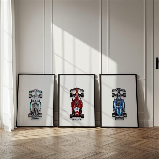 Formula 1 Car Poster, F1 Racetrack Wall Art (digital Download) - Etsy