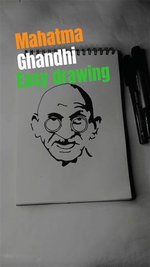 How to draw mahatma gandhi easy drawing step by step #drawing #art #artwork