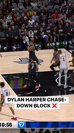 Dylan Harper SOARS for the emphatic rejection! 🚫🔥 ORL-SAS on NBA League Pass Tap to Watch ➡️ https://www.nba.com/how-to-watch-game-redirect/0022500703?partnerRef=NBA&platform=Facebook&surface=Post | NBA