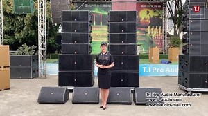 LA-2122P Active Line Array Dual 12 Inch Two Way Line Array, Indoor Outdoor Sound Equipment, Professional Audio Sound System