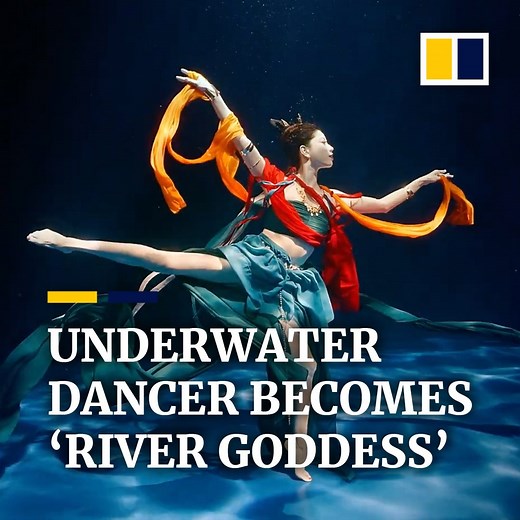 127K views · 1.4K reactions | This dancer became a mythical Chinese Goddess of the River during an underwater performance. | SCMP Video | Facebook