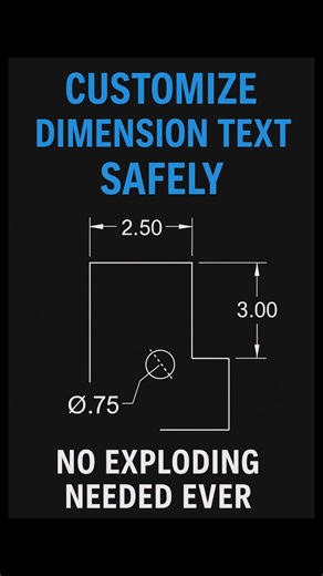 Custom Dimension Text That Actually Stays Associated #AutoCAD