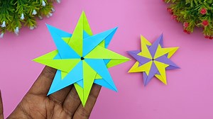 35K views · 202 reactions | How to fold paper 3d star - DIY back to school projects - Handmade paper craft ideas #Crafts #Origami #PaperStar | Mr. Creator | Facebook