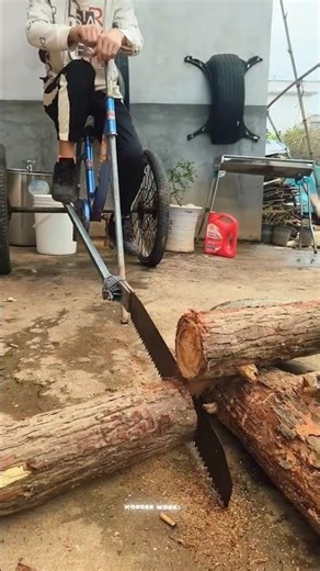 Specialized Bicycle-Powered Timber Sawing and Mechanical Conversion Process