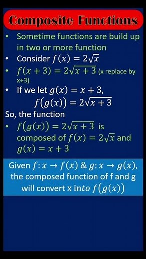 Learn Composite Function Super Fast! #shorts # #maths