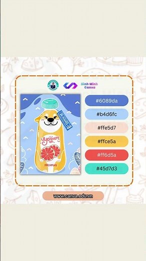 Bảng mã màu chủ đề ẩm thực (thức ăn nhanh) cực bắt mắt trên Canva