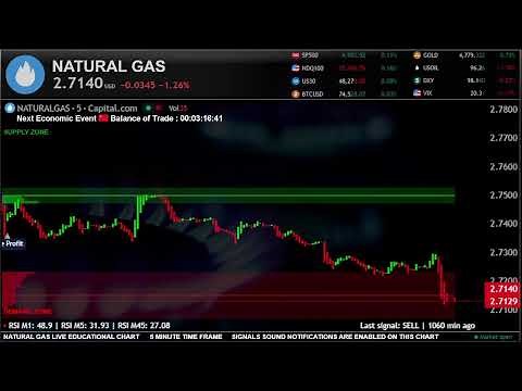 NATURAL GAS LIVE Trading Educational chart 24 /7 #XNG #NG