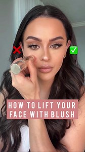 6.6M views · 66K reactions | A quick little face lift hack with blush! #blushhack #makeuptutorial #makeuphacks | Christen Dominique | Facebook