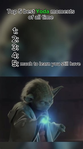 Top 5 best yoda moments of all time #yoda #starwars #sequels | Starwars