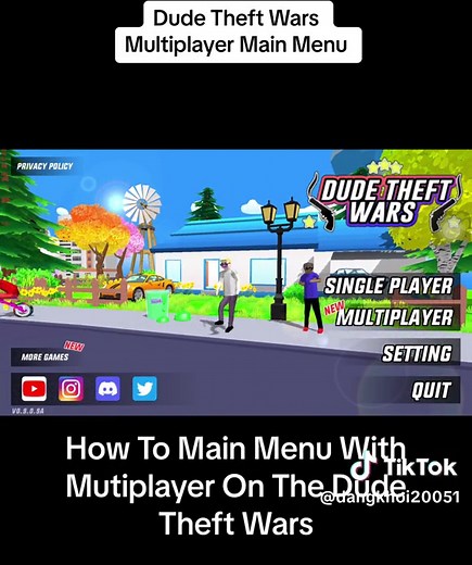 كيف تلعب مع صديقك في لعبة Dude Theft Wars