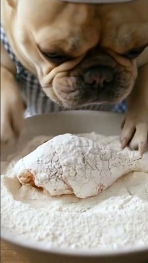 Dog Chef in Action: Secret Fried Chicken Recipe Revealed!