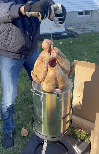 this is the best way to make turkey! This fun cooking video shows how to make a deep fried turkey that your family will absolutely love. So juicy and moist! | Brooklyn B