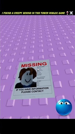 I Found A Creepy Behind In This Tower Roblox Game 🍷☠️ #roblox #fyp