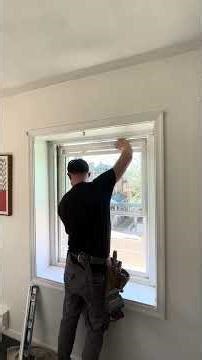 Removed a 20-year-old aluminum window and replaced it with a new vinyl window. #diy#windows