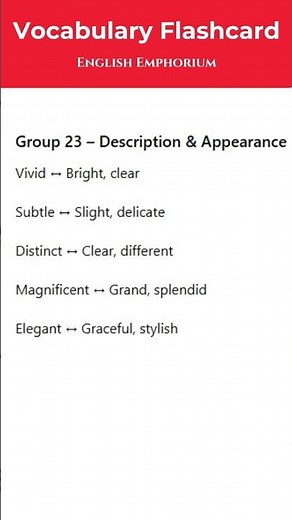 Group 23 | Daily vocabulary | Learn English