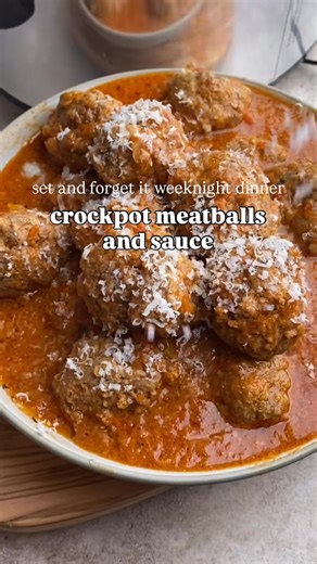 5.9K views · 46 reactions | In need of an easy weeknight dinner for this busy back to school season? I’ve got you covered ✅ Comment RECIPE and I’ll DM you the clickable link for this Crockpot Meatballs and Sauce recipe. Set in the morning and it’s ready when you need it! Serve in rolls, on pasta or with veggies for a lower carb option | Mad About Food | Facebook