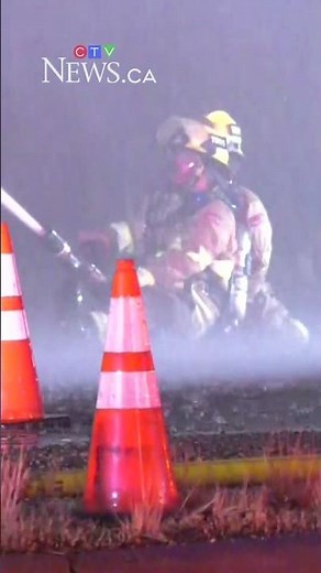 Fire crews battle blaze at Calgary warehouse