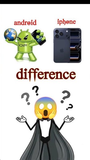 Android vs iPhone | What's the Difference?📱 difference hub #shorts