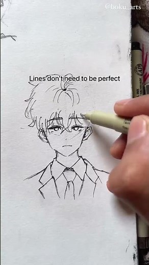 How to draw anime hair(male) easily!!