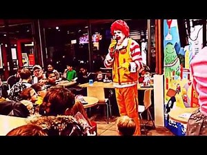 Ronald McDonald Performs Live, At McDonalds, Its The New Fun Time Show