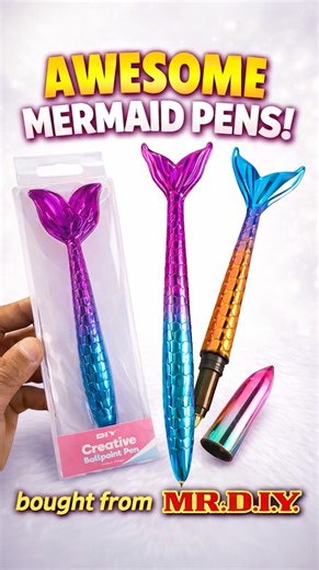 Unique Mermaid Pen from MR DIY 😱| cute pen 😍| cute stationery | mr diy stationery | stationery