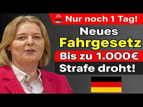 🚨 Attention drivers! New law comes into effect tomorrow – fines of up to €1,000 are possible!