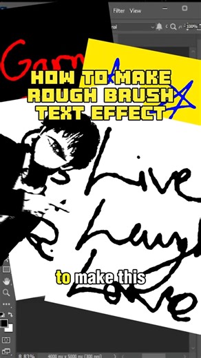 HOW I MAKE ROUGH TEXT DESIGNS 👁 Follow for more ❗️