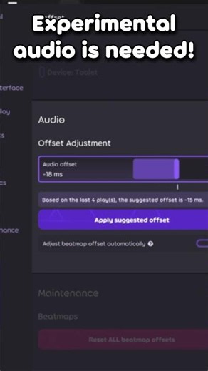 How to Set your Offset in osu! Lazer #osu #mrekk #shorts