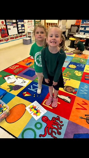 PreK and Kindergarten learn about reflection. Their math skills are impressive! Diocese of Jefferson City Holy Cross Catholic Church Cuba Missouri | Holy Cross School