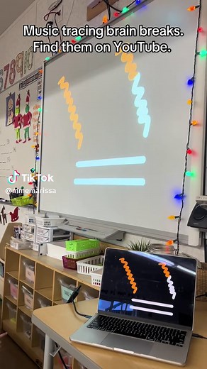 These music tracing maps are a fun calming brain breaks as they require attention to be focused on following the music. Students used their finger to trace in the air. There are lots of videos on YouTube! #brainbreak #classroommanagement #bodybreak #teachertips #teachertok