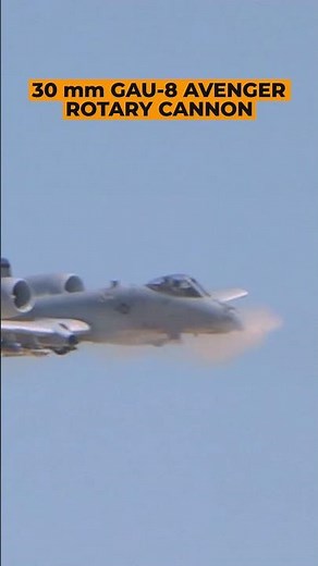 A-10 Thunderbolt II Fires GAU-8 Avenger Rotary Cannon