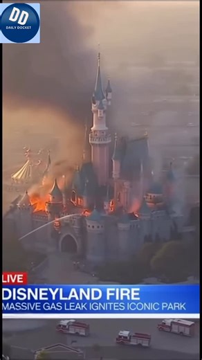 Daily Docket on Instagram: "Disneyland caught on fire by a gas leak #viral #fyp #gas #disneyland #Disney #fypシ #viralvideo"