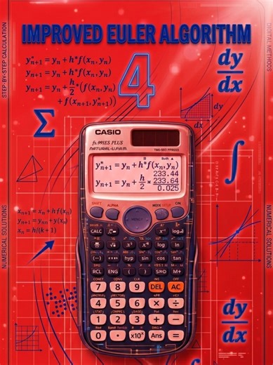 MA301- Improved Euler Algorithm Using FX 991 ES Plus Calculator - Module 3