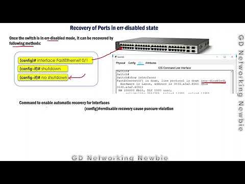 Switch Port Security - Recovery of Ports in err-disabled state