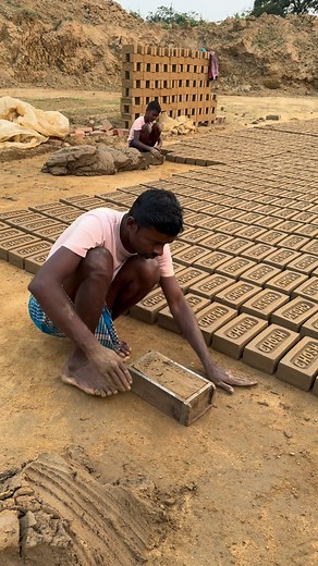 91K views · 166 reactions | Amazing Mud Brick Making Process | Village Clay Brick Production | Koushik Sarkar | Facebook