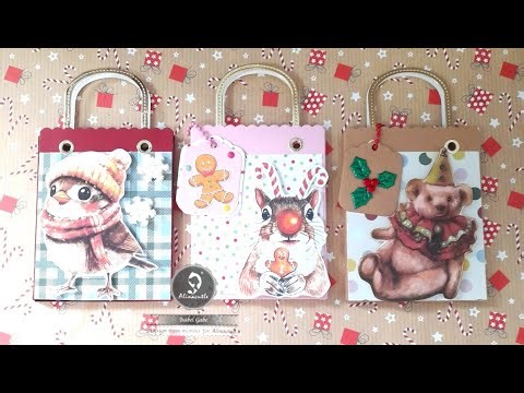 Christmas gift bag tutorial | Gift card bag - #Alinacutle #AlinaCraft #giftbox #amazon #temu
