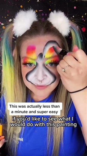 84K views · 2.1K reactions | 60second bunny challenge for Easter events! #facepainter #60secondfacepaint #60secondfacepaintchallenge #challenge #easter #easterfacepaint #artist #speedpainter #speedpaint #bunny #mua #ArtisticExpressions #clockisticking #satisfying | Squishy Doodle Face Painting | Facebook