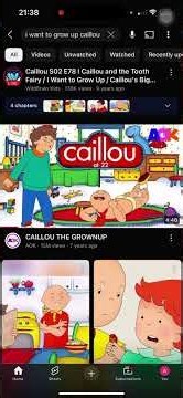 Caillou grow up comes on ￼
