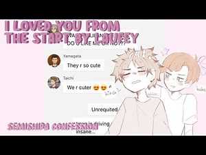 I’ve loved you from the start !! || haikyuu text || Semishira || lyric prank video