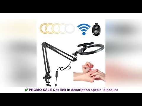 LED Selfie Soft Ring Light With Long Arm Phone Stand Holder Circle Fill Lighting Round Lamp Tripod M