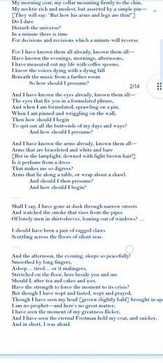 The Love Song 💕 of J. Alfred Prufroc