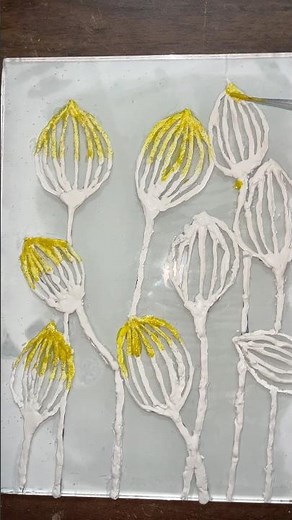 Texture art on glass🥰 #textureart #glasspainting #diy #decoration