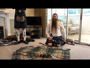 How to Put on Scottish Men's Kilt from 5 Meter Tartan (Old School)