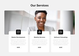 Three popular services - Website Design by Nicepage